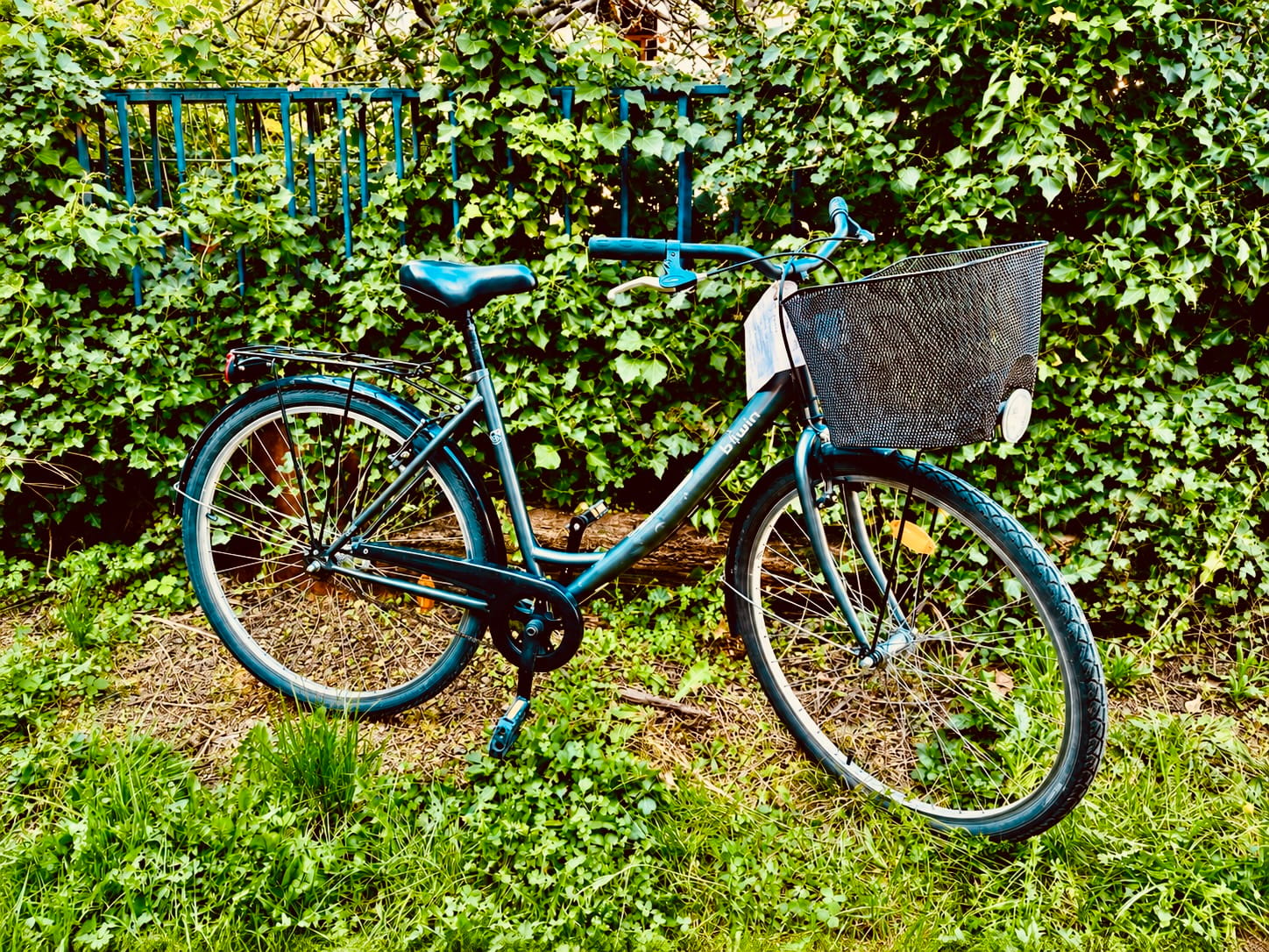 Vélo de ville B'Twin avec panier